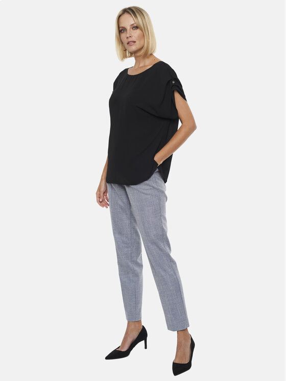 Potis & Verso Potis & Verso Bluzka Zoel Czarny Regular Fit