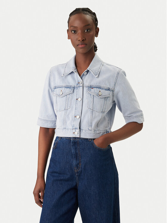 Tommy Jeans Tommy Jeans Geacă de blugi DW0DW22388 Albastru celest Regular Fit