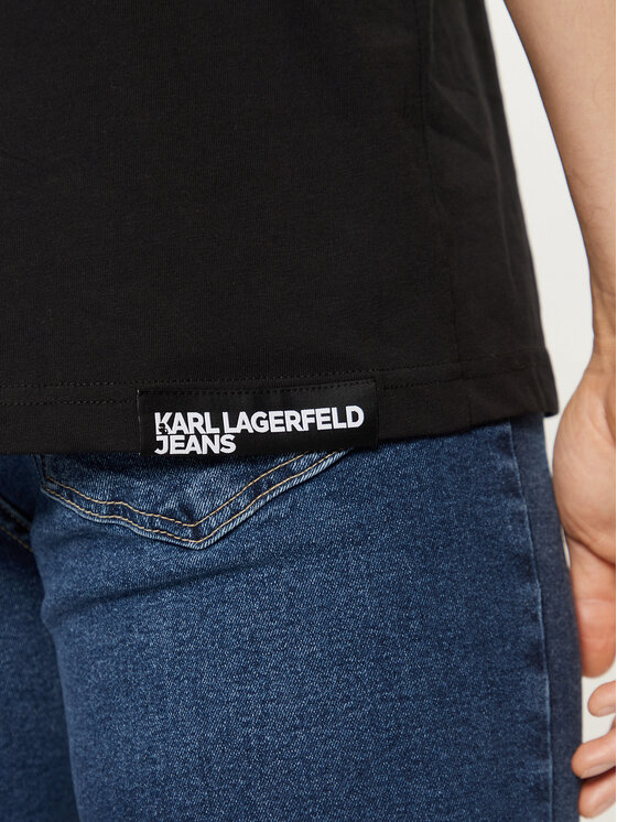 Karl Lagerfeld Jeans Karl Lagerfeld Jeans Tričko A1M17044 Čierna Regular Fit