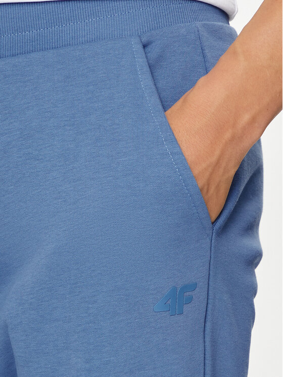 4F 4F Pantaloni da tuta 4FWSS24TTROM603 Blu Regular Fit
