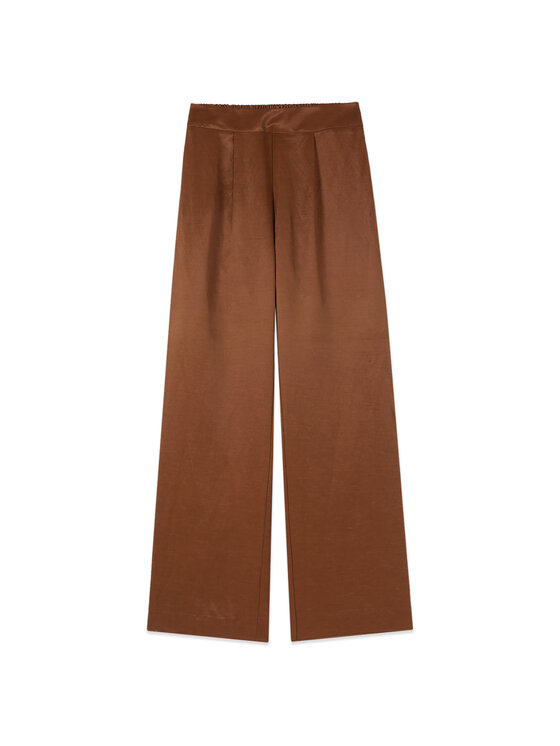 Oltre Oltre Spodnie materiałowe P00RJ002444N022 Brązowy Baggy Fit