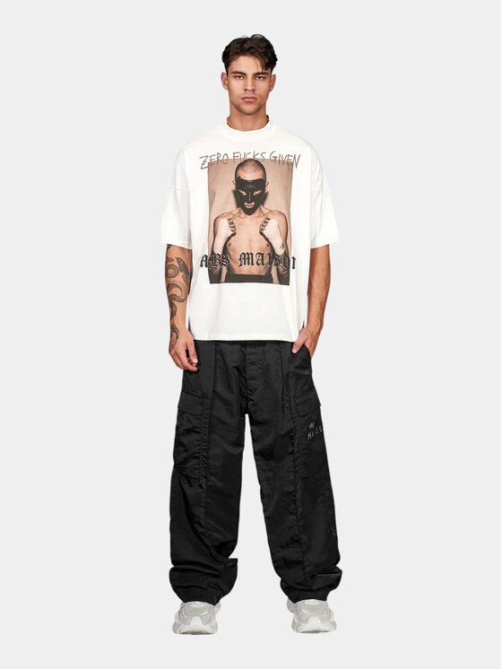 MADE BY SOCIETY MADE BY SOCIETY T-Shirt Zero Given - T17700 Biały Basic Fit