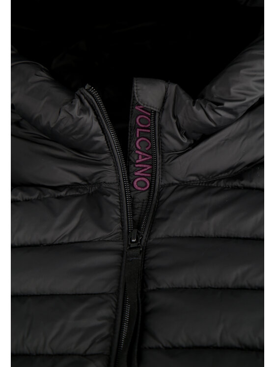 Volcano Volcano Kurtka puchowa J-BERGAMO Czarny Regular Fit
