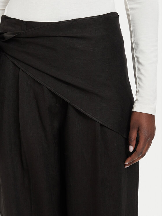 Marella Marella Riidest püksid Solista 2613131114 Must Relaxed Fit