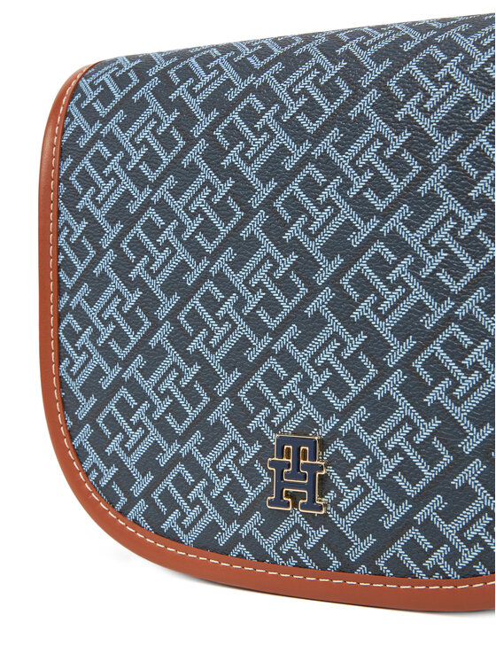 Tommy Hilfiger Tommy Hilfiger Torbica Th Monoplay Leather Saddle Bag AW0AW17414 Tamnoplava