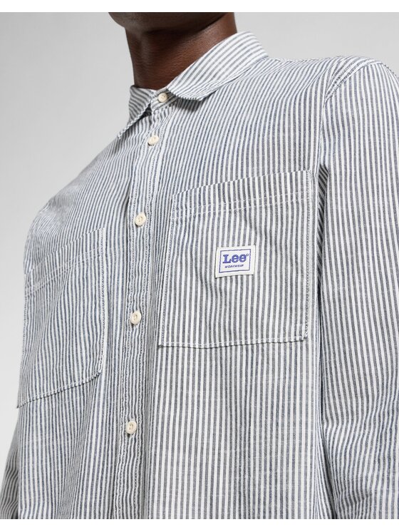 Lee Lee Koszula Workwear Shirt 2.0 Biały Relaxed Fit