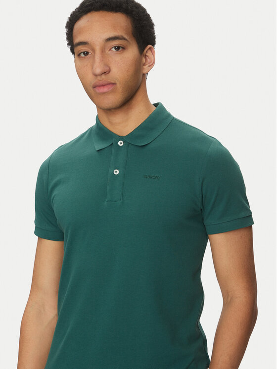 Geox Geox Polo M5511B T3240 F3221 Zielony Regular Fit