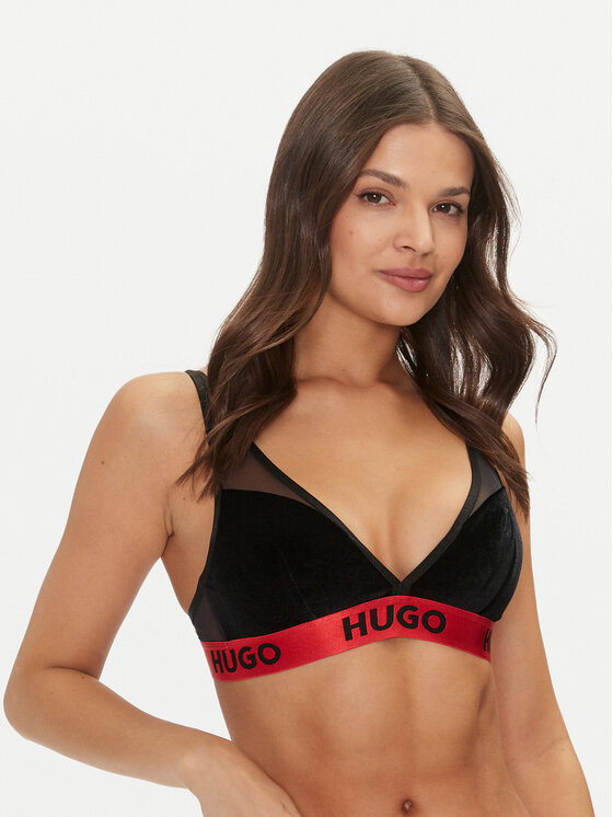 Hugo Podprsenka Bralette Velvet 50527137 Čierna