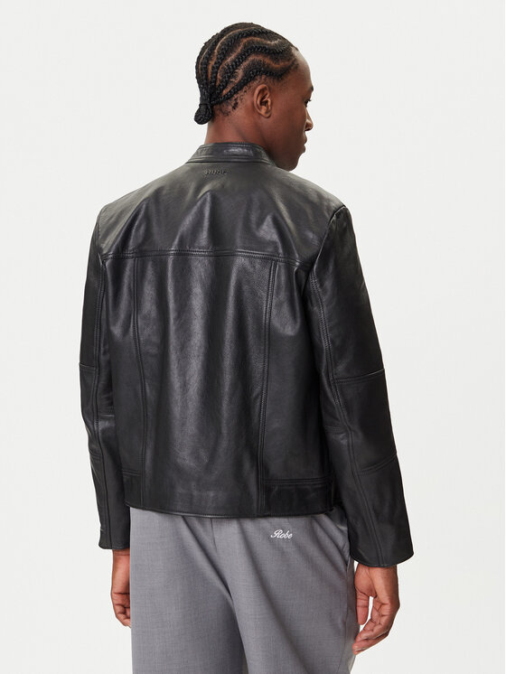 HUGO HUGO Lederjacke Lokis-3 50540984 Schwarz Slim Fit