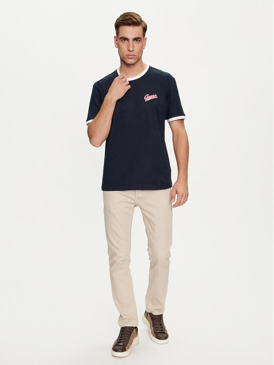 Guess Jeans Guess Jeans T-krekls M4YI43 K8FQ4 Tumši zils Regular Fit