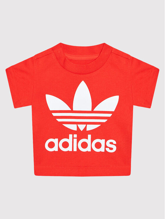 T-shirt Trefoil H34605 Rosso Regular Fit