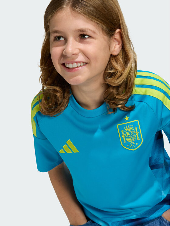 adidas adidas Koszulka techniczna Spain 26 Home Kids Goalkeeper Jersey Błękitny Regular Fit