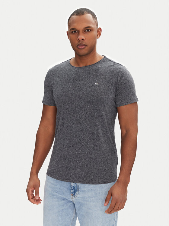 Tommy Jeans Tricou Jaspe DM0DM09586 Gri Slim Fit