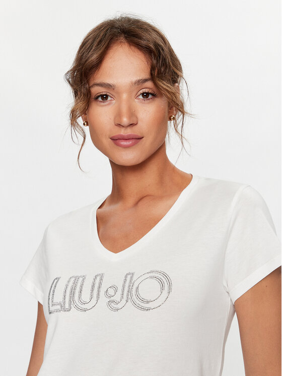 Liu Jo Liu Jo T-särk TF3297 J6040 Valge Regular Fit