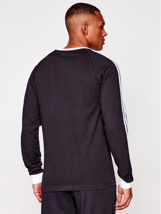 adidas Longsleeve adicolor Classics 3 Stripes GN3478 Schwarz Slim Fit Modivo