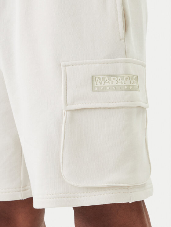 Napapijri Napapijri Szorty sportowe N-Box Logo Cargo NP0A4I59 Biały Regular Fit