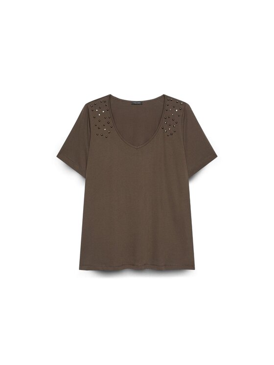 Fiorella Rubino Fiorella Rubino T-Shirt G025L009550N022 Brązowy Regular Fit
