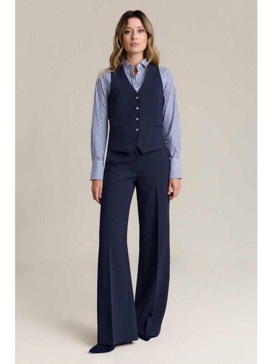 Lancerto Lancerto Spodnie materiałowe Leda SP073126000016 Granatowy Wide Leg