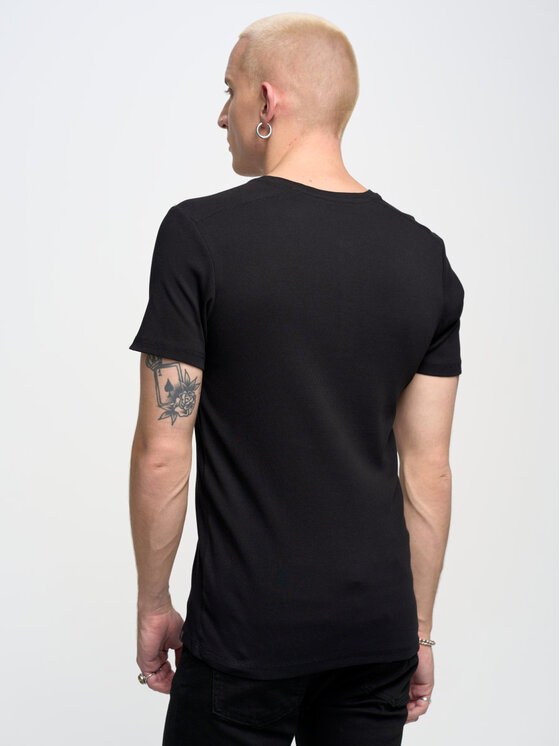 BIG STAR BIG STAR T-Shirt basicag_906 Czarny Slim Fit
