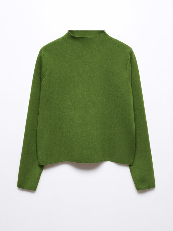 Mango Mango Sweater Chimney 57035794 Zöld Regular Fit