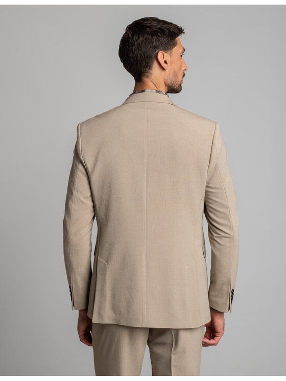 Borgio Borgio Marynarka godrano Beżowy Slim Fit