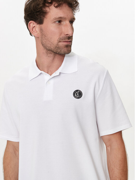 Just Cavalli Just Cavalli Polokošeľa 76OAGG23 Biela Regular Fit