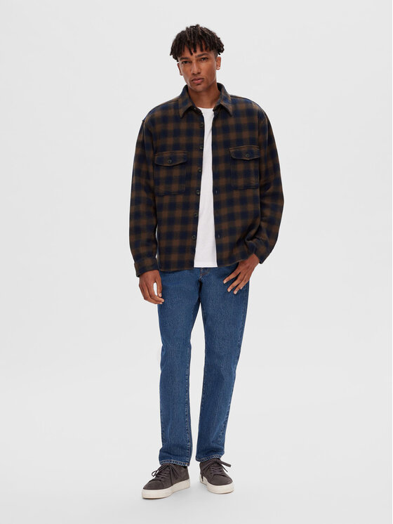 Selected Homme Selected Homme Сорочка 16090168 Коричневий Loose Fit