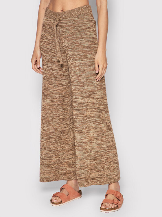 Seafolly Pletene hlače Maple Knit 54728-KN Rjava Relaxed Fit