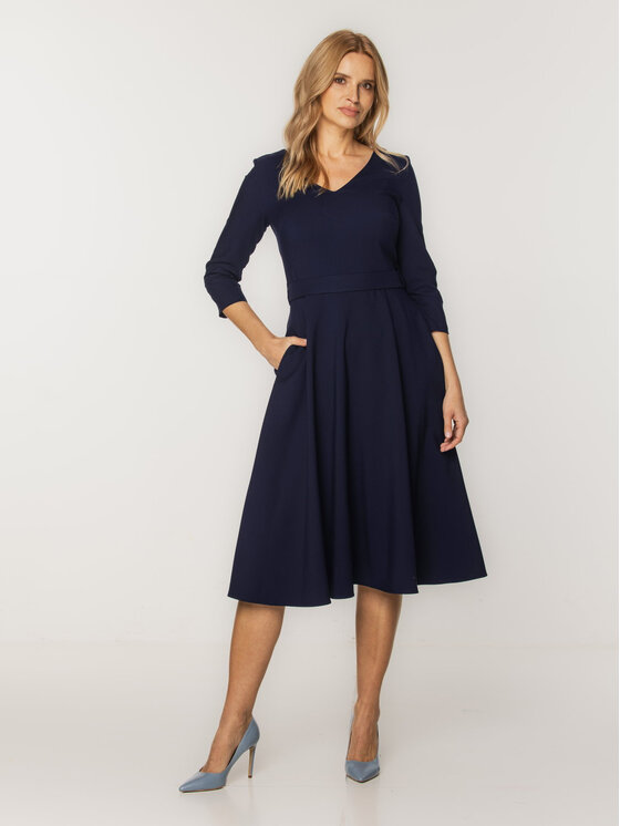 Willsoor Willsoor Sukienka koktajlowa 67860 Granatowy A-Line Fit