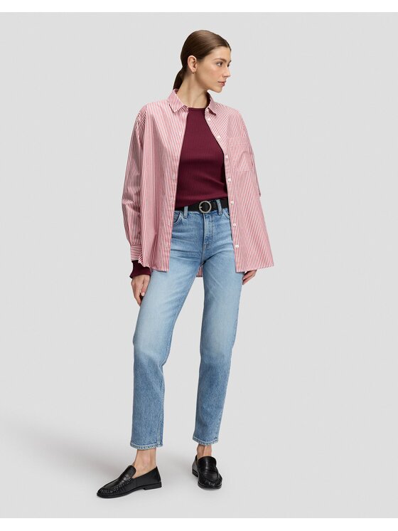 Lee Lee Koszula BOYFRIENDS POCKET SHIRT Różowy Relaxed Fit