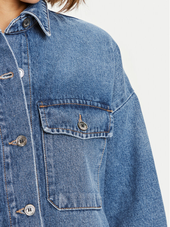 Weekend Max Mara Weekend Max Mara Τζιν μπουφάν Tartufo 2425086051650 Σκούρο μπλε Oversize