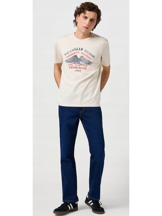 Wrangler Wrangler T-Shirt Americana Tee Biały Regular Fit