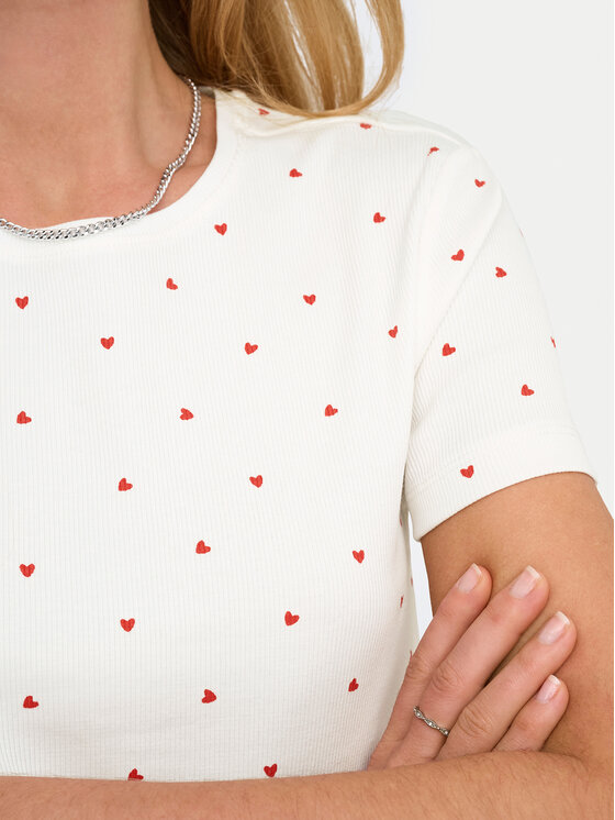 ONLY ONLY T-särk Fenja 15347986 Valge Slim Fit