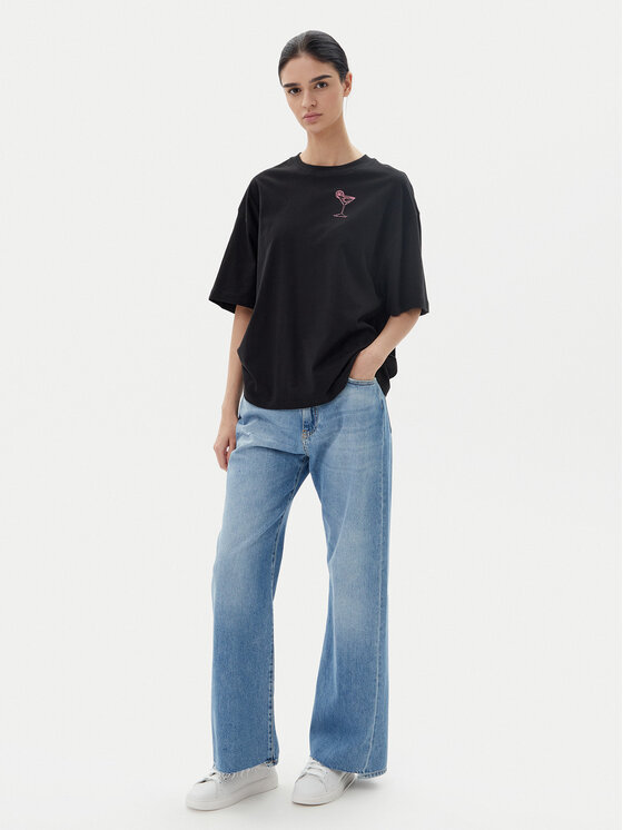 BOSS BOSS T-Shirt C_Eboyfriend_4 50540441 Černá Oversize