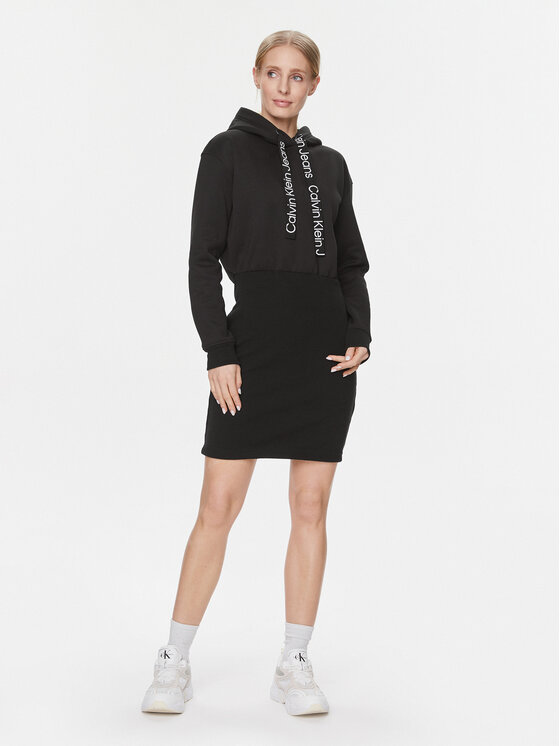 Calvin Klein Jeans Calvin Klein Jeans Trikotažinė suknelė J20J221991 Juoda Regular Fit