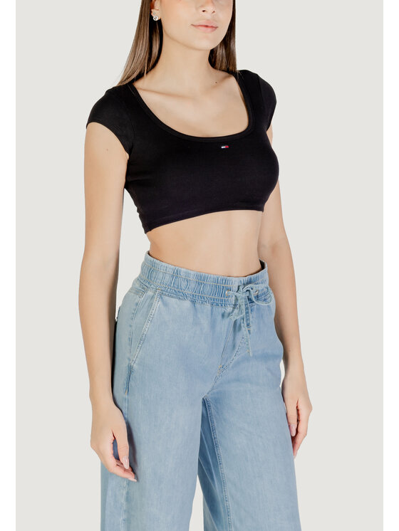 Tommy Jeans Tommy Jeans T-shirt TJW SP CRP RIB SS TO Nero To Fit