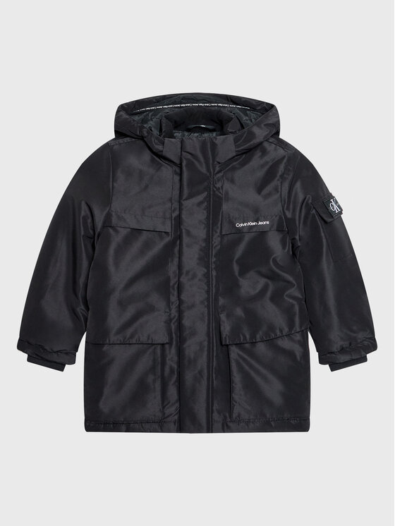 Calvin Klein Jeans Calvin Klein Jeans Übergangsjacke Back To School IB0IB01274 Schwarz Regular Fit