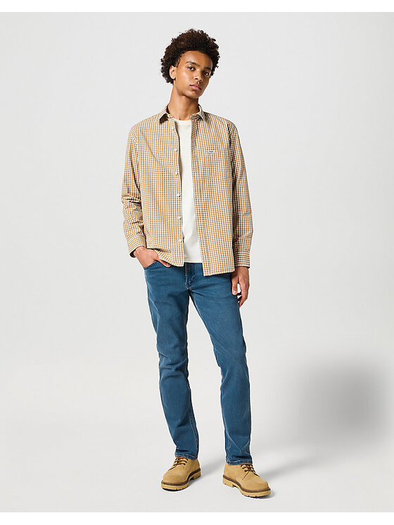 Wrangler Wrangler Koszula 1 PKT SHIRT Żółty Regular Fit