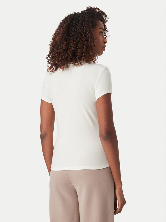 Guess Guess T-Shirt V6YI24 K4787 Kremowy Slim Fit