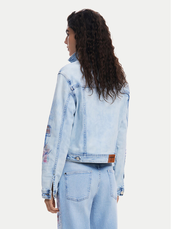 Desigual Desigual Džínsová bunda Los Angeles 25SWED03 Modrá Regular Fit