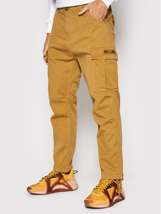 Spodnie materiałowe Alpha Industries, Rozmiar 38, Brązowe, Squad 188202