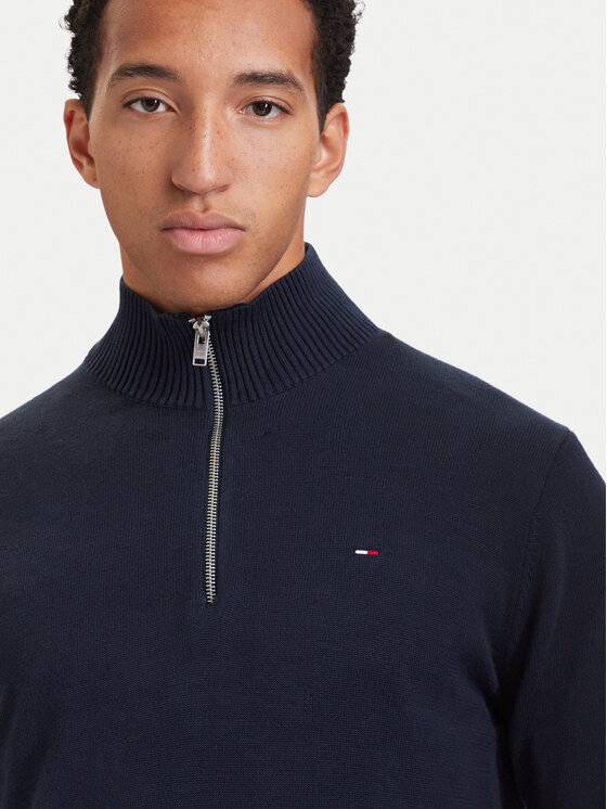 Tommy Jeans Tommy Jeans Пуловер DM0DM21654 Тъмносин Slim Fit