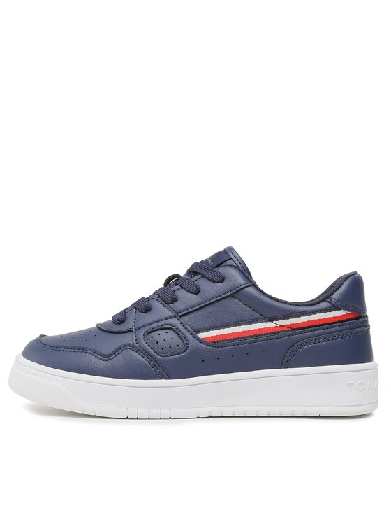 Tommy Hilfiger Tommy Hilfiger Sneakersy Stripes Low Cut Lace-Up Sneaker T3X9-32848-1355 S Granatowy
