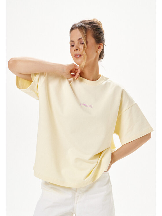 Mirons Mirons T-Shirt Print Beżowy Regular Fit