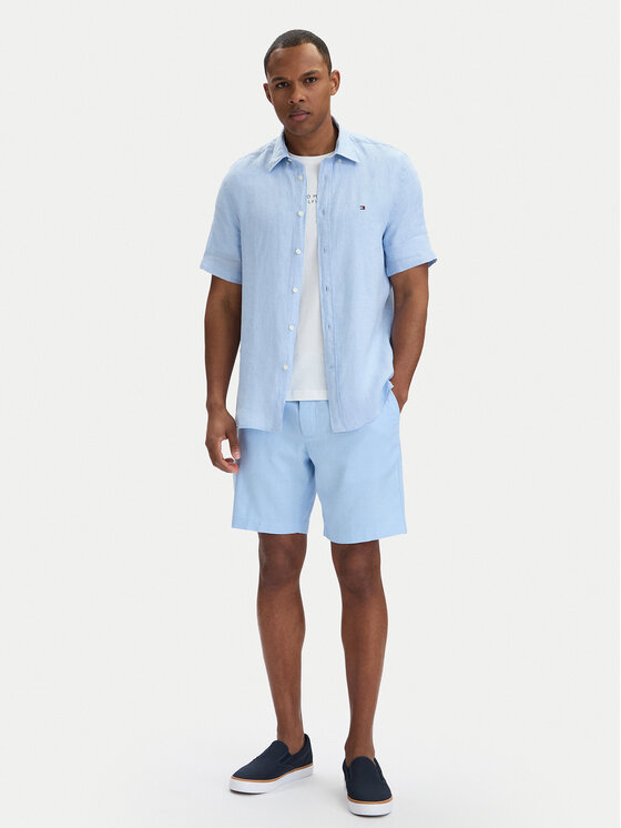 Tommy Hilfiger Tommy Hilfiger Bavlnené šortky Dover MW0MW44355 Modrá Regular Fit