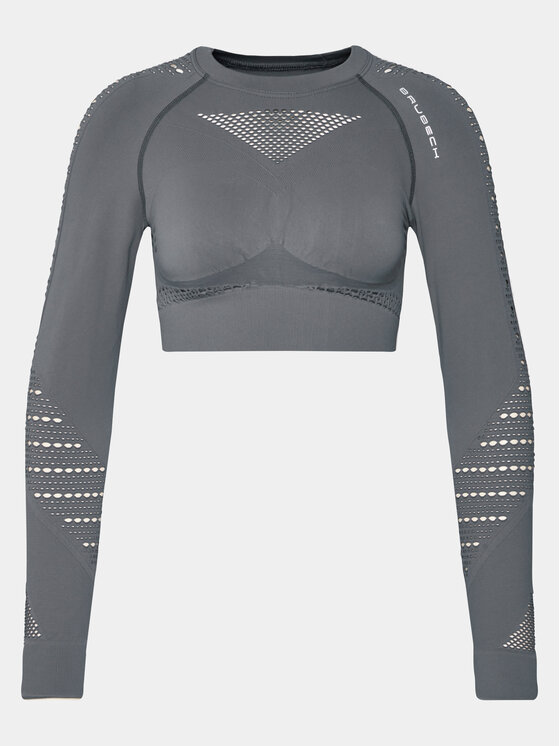 Brubeck Brubeck Športna majica LC1002W Siva Slim Fit