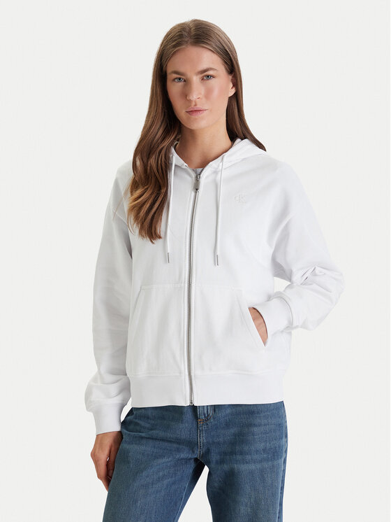 Calvin Klein Jeans Bluză Archive Logo LV047B237G Alb Regular Fit