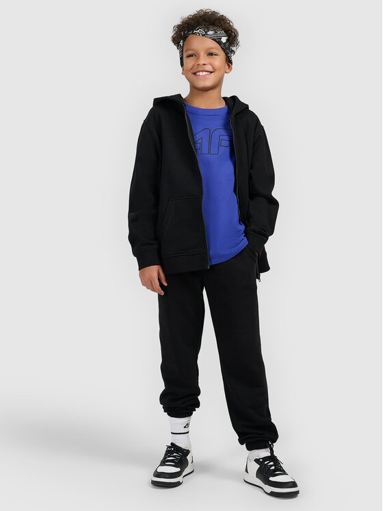 4F 4F Spodnie dresowe BASIC+ Czarny Oversize