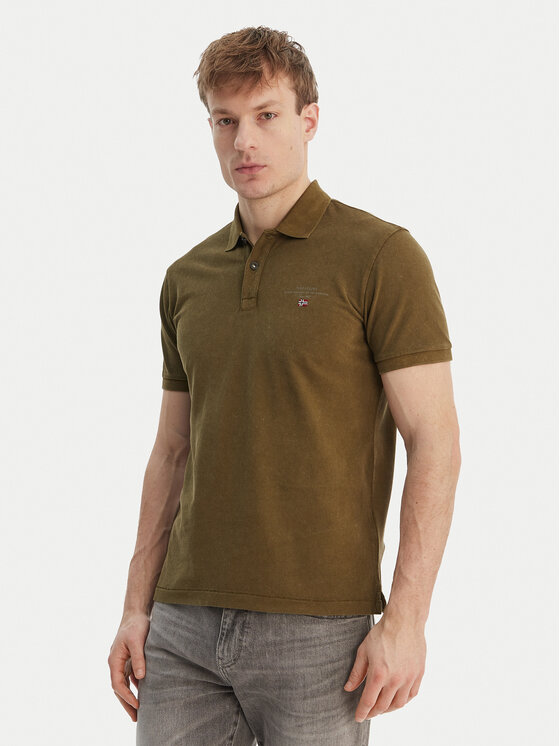Napapijri Napapijri Poloshirt Elbas NP0A4GDL Grün Regular Fit