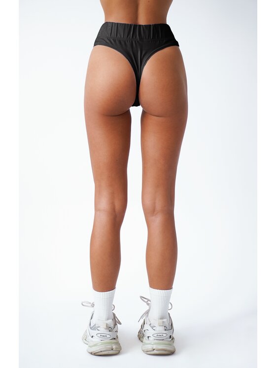 MissDenim MissDenim Figi brazylijskie z wysokim stanem Brazilian Panties Czarny